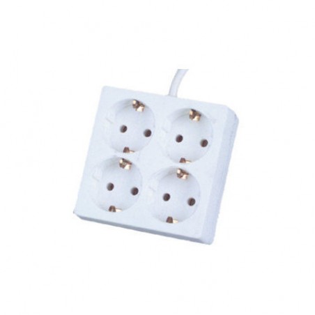 ▷ Base Muliple Economica Cuadrada. 4 Tomas. | Ferreidea