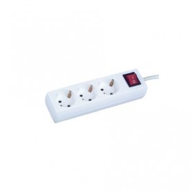 ▷ Base Multiple 3 Tomas Con Interruptor Blanca | Ferreidea