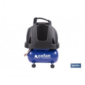 Compresor de pistón coaxial portátil 1,5 HP | Ultraligero y compacto | 6 litros | 2450 rpm | Para uso doméstico y profesional