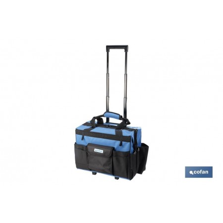 Trolley portaherramientas con múltiples bolsillos y ruedas resistentes | Medidas: 45 x 24 x 42 cm