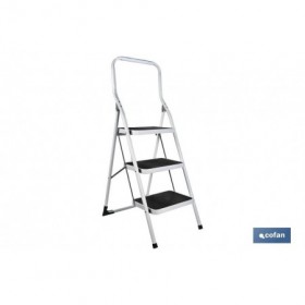 Escalera plegable para uso doméstico | Con 2 o 3 peldaños | Fabricada en acero