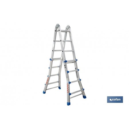 Escalera Plus Multiposición fabricada en Aluminio | Con diferentes medidas y peldaños | Normativa EN 131 y 150 kilos