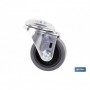 Rueda de goma gris para tornillo pasante | Diámetros desde 30 mm hasta 75 mm | Para pesos desde 25 kg hasta 45 kg