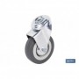Rueda de goma gris para tornillo pasante | Diámetros desde 30 mm hasta 75 mm | Para pesos desde 25 kg hasta 45 kg