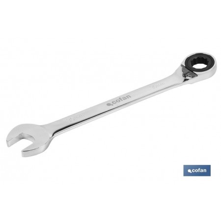 LLave Combinada con Carraca Reversible | Medidas desde 8 a 27 mm | Acero pulido