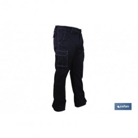 Pantalón de Trabajo Elástico Tipo Denim | Tallas de la 38 a la 64 | Color Azul Marino