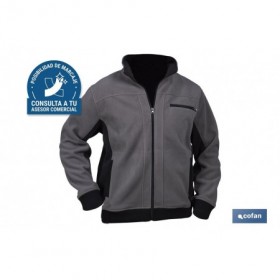 Chaqueta Polar de Trabajo | Modelo Walker | Composición: 100% poliéster | Color Gris/Negro