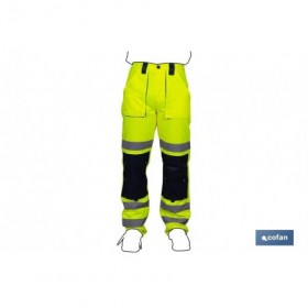 Pantalón de Alta Visibilidad | Tallas desde la S hasta la XXXL | Color Amarillo y Azul Marino
