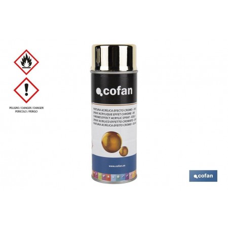 Pintura en Spray Efecto Cromo | Oro o Plata | Envase de 400 ml | Pintura en Aerosol