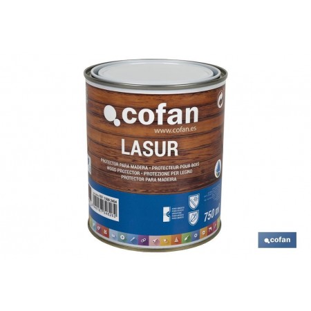 Lasur Protector al Agua para Madera | Acabado Mate | Diferentes Tamaños y Colores