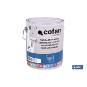 Pintura antihumedad sintética blanca satinada | Protección para paredes y techos | Capacidad: 750 ml y 4 L