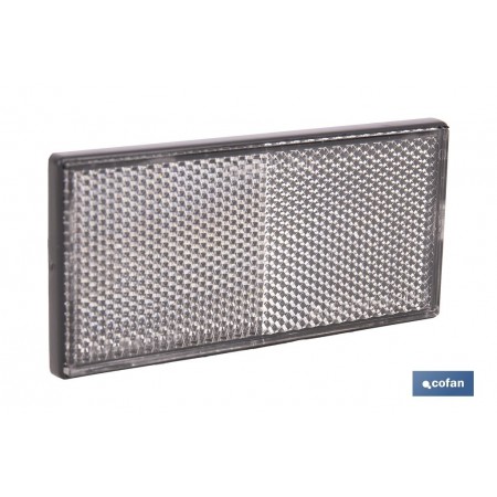 Catadióptrico rectangular con adhesivo para poner en vehículos | Medidas: 106 x 50 mm | Disponible en 3 colores