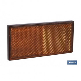 Catadióptrico rectangular con adhesivo para poner en vehículos | Medidas: 106 x 50 mm | Disponible en 3 colores