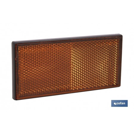 Catadióptrico rectangular con adhesivo para poner en vehículos | Medidas: 106 x 50 mm | Disponible en 3 colores