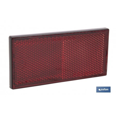 Catadióptrico rectangular con adhesivo para poner en vehículos | Medidas: 106 x 50 mm | Disponible en 3 colores