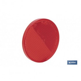 Catadióptricos redondos con adhesivo para fijar en vehículos | 3 Colores: rojo, ámbar y blanco | Diámetro: 60 mm