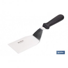 Espátula acodada de acero inoxidable | Perfecta para barbacoas, parrillas y planchas | Mango resistente y ergonómico