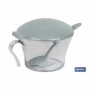 Azucarero con tapa | Modelo Albahaca | De Polipropileno y Poliestireno | Capacidad de 120 ml | Varios Colores