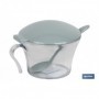 Azucarero con tapa | Modelo Albahaca | De Polipropileno y Poliestireno | Capacidad de 120 ml | Varios Colores