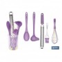 Set de 6 utensilios morados de la gama Vergini