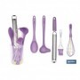 Set de 6 utensilios morados de la gama Vergini