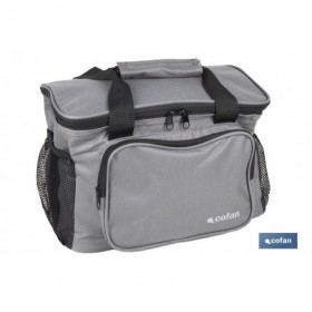 Nevera portátil porta alimentos | Bolsa isotérmica | Correa ajustable | Color: gris oscuro | Medidas: 35 x 23 x 24 cm
