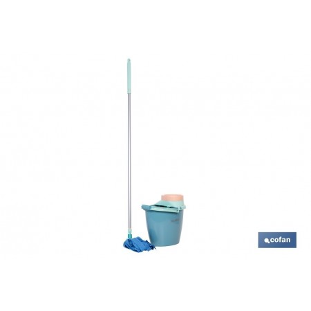 Pack de fregona con cubo y escurridor fácil | Capacidad de cubo de 14 litros