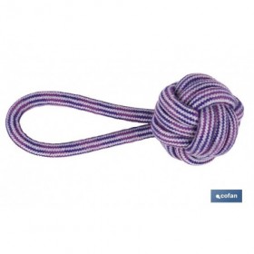 Nudo con Tirador | Mordedor para Perros| Color Morado