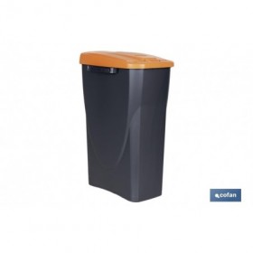 Cubo de basura naranja para reciclar residuos orgánicos | Tres medidas y capacidades diferentes