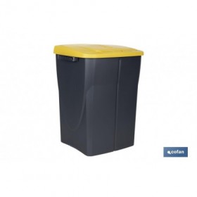 Cubo de basura amarillo para reciclar plásticos y envases | Tres medidas y capacidades diferentes