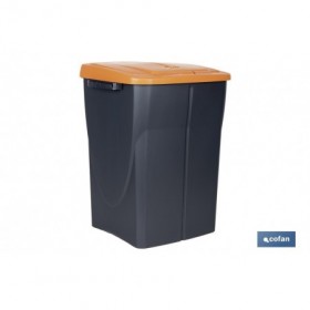 Cubo de basura naranja para reciclar residuos orgánicos | Tres medidas y capacidades diferentes