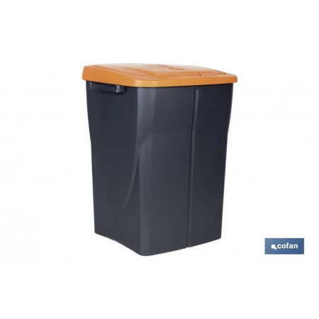 Cubo de basura naranja para reciclar residuos orgánicos | Tres medidas y capacidades diferentes