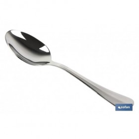 Cuchara de postre | Modelo Bolonia | Fabricado en Acero Inox 18/0 | Envase blíster o pack