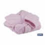 Albornoz | Modelo Flor | Color Rosa Claro | 100% algodón | Gramaje 500 g/m² | Varias Tallas