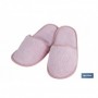 Zapatillas Baño | Modelo Flor | Color Rosa Claro | 100% Algodón | Gramaje 500 g/m² | Talla M o L