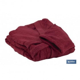 Albornoz | Modelo París | Color Burdeos | 100% algodón | Gramaje 500g/m² | Varias Tallas