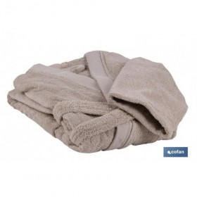 Albornoz | Modelo Abisinia | Color Beige | 100% algodón | Gramaje 500g/m² | Varias Tallas