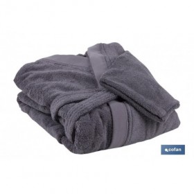 Albornoz Color Antracita | Modelo Piedra | 100% Algodón | Gramaje 500g/m² | Varias Tallas