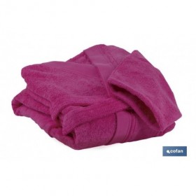 Albornoz en | Color Fucsia | Modelo Primavera | 100% Algodón | Gramaje 500g/m² | Varias Tallas