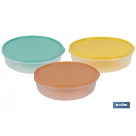 Fiambrera para Tortilla Redonda | En Tres Colores| Medida: 24,5 x 6,5 cm