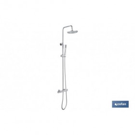 Columna de ducha con grifería monomando | 1 función | Incluye: 5 Piezas | Fabricado en ABS Cromado