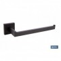 Toallero de baño negro mate | Material: acero inoxidable | Diseño cuadrado | Kit de fijación incluido | Medidas: 27 x 8 x 5,5 cm