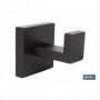 Percha negra mate | Material: acero inoxidable | Diseño cuadrado | Kit de fijación incluido | Medidas: 5,5 x 6 x 5,5 cm