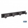 Perchero de pared negro | Material: acero inoxidable | Resistente y elegante | Disponible con diferentes colgadores