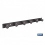 Perchero de pared negro | Material: acero inoxidable | Resistente y elegante | Disponible con diferentes colgadores