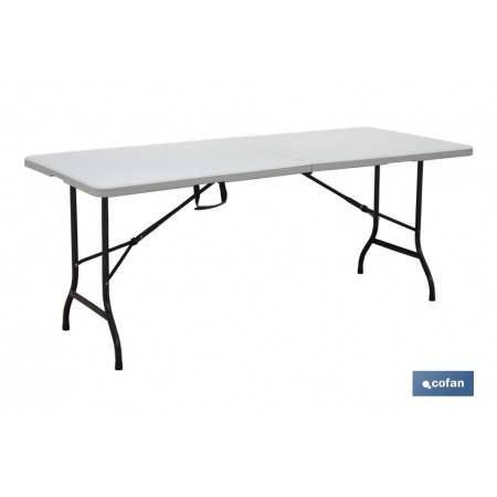 Mesa Plegable Rectangular con bloqueo de seguridad | Color: Blanco | Dos medidas a elegir