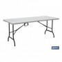 Mesa Plegable Rectangular con bloqueo de seguridad | Color: Blanco | Dos medidas a elegir