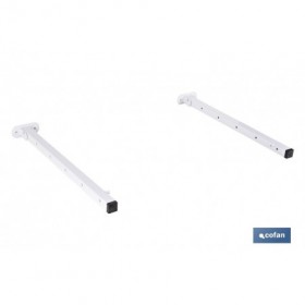 Tendedero de pared abatible | Con 2 soportes metálicos | Ancho de hasta 150 cm | Longitud: 50,5 cm | Incluye tornillos y tacos