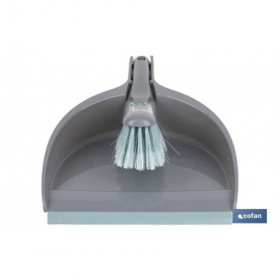 Cepillo con pala de limpieza | Borde de goma | Adecuado para el hogar, el coche, oficina | Disponible en varios colores