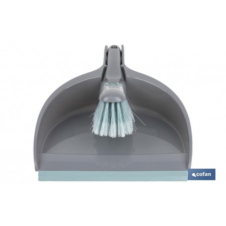 Cepillo con pala de limpieza | Borde de goma | Adecuado para el hogar, el coche, oficina | Disponible en varios colores
